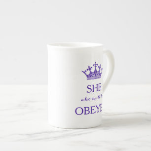 Porcelana Ella que debe ser taza de té obedecida