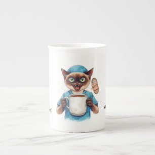 Porcelana Enfermera tomando una taza de café