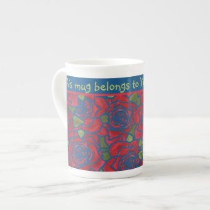 Porcelana La taza china de hueso para personalizar: Roses ro
