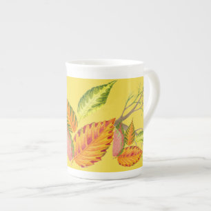 Porcelana Otoño del partido en una taza de hueso en China