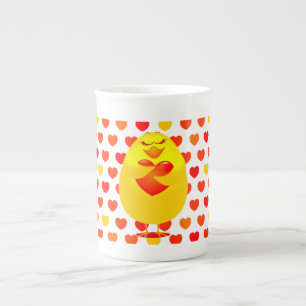 Porcelana Polluelo dulce en amor, taza de China