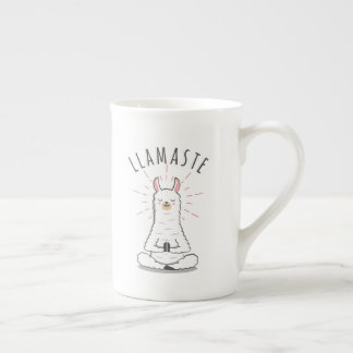 Porcelana pose de yoga de Llama con taza de café llamaste
