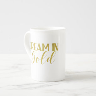 Porcelana Sueño en taza de café del oro