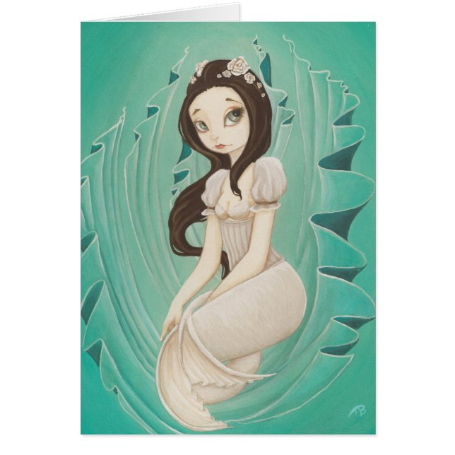 Porcelana - tarjeta de la sirena (Frente)