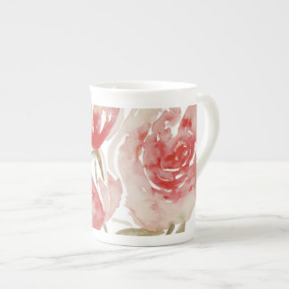 Porcelana Taza alta de los Peonies rosados