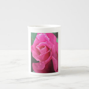 Porcelana Taza color de rosa rosada deliciosa de la