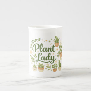 Porcelana Taza De Café Botánico Señora De Las Plantas