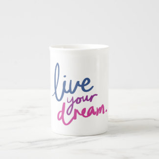 Porcelana Taza De Café Con Frase Inspiradora Vive Tu Sueño