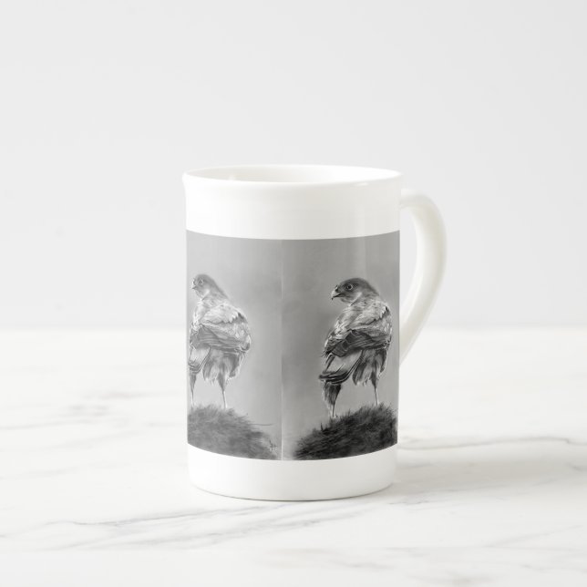 Porcelana Taza de café con halcón (Derecha)