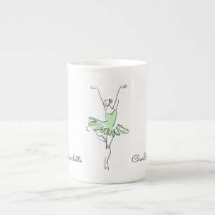Porcelana Taza de café conocida de encargo de la bailarina