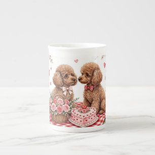 Porcelana Taza de café de caniche lindo – Taza para amante d