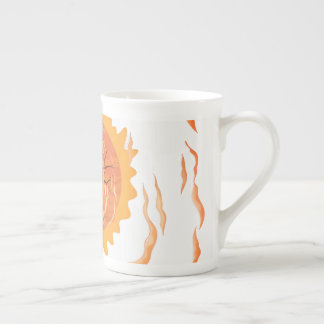 Porcelana Taza de café de cerámica Boho Sun and Flames, esté