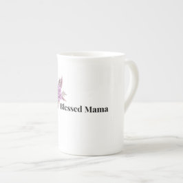 Porcelana Taza de café floral Bendita Mamá