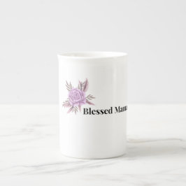 Porcelana Taza de café floral Bendita Mamá