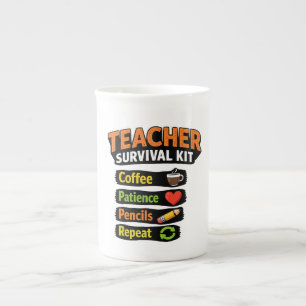 Porcelana Taza de café Kit de supervivencia para maestros