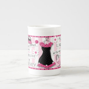 Porcelana Taza de China de la escritura de la "fuerza y de