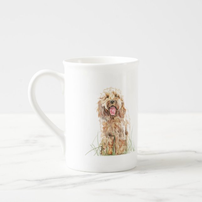 Porcelana Taza de Cockapoo, regalo para amantes de perros, T (Izquierda)
