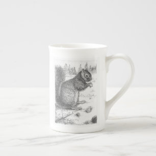 Porcelana Taza de la ardilla para el zurdo o el righty