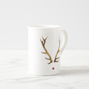 Porcelana Taza de la asta de Rudolph