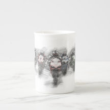 taza de la raza de la moto