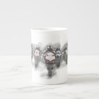 Porcelana taza de la raza de la moto