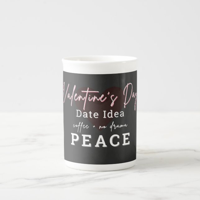 Porcelana Taza de Latte del Día de San Valentín (Frente)