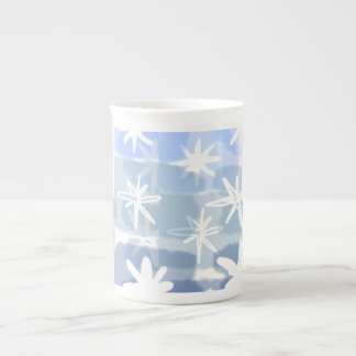 Porcelana Taza de Latte - elegancia de invierno