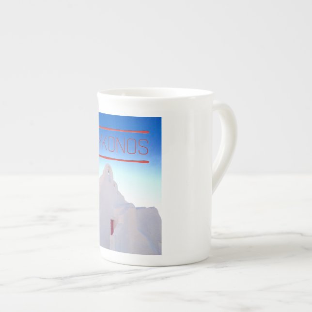 Porcelana taza de los mykonos (Derecha)