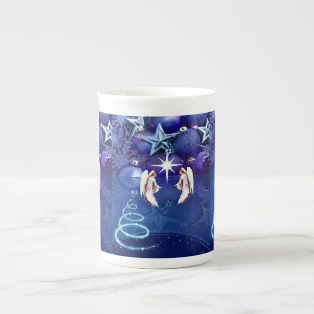 Porcelana Taza de Navidad, Ángel (Frente)