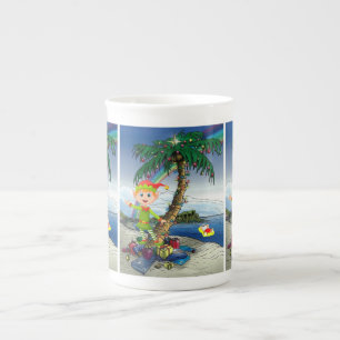 Porcelana Taza de Navidad, Elfo, Feliz Navidad