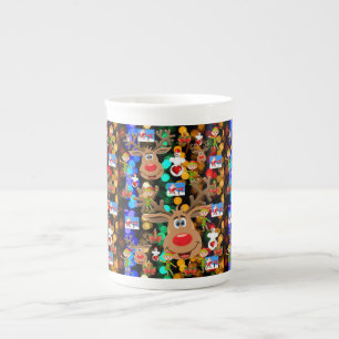 Porcelana Taza de Navidad, Elfo, Feliz Navidad