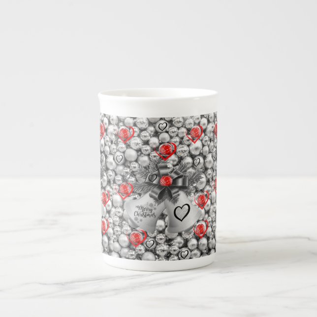 Porcelana Taza de Navidad, Feliz Navidad (Frente)