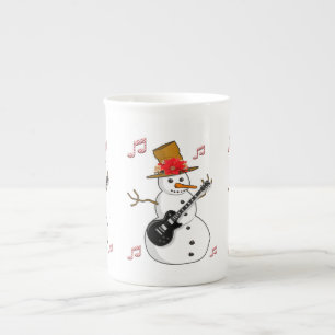 Porcelana Taza de Navidad, Muñeco de Nieve, Feliz Navidad
