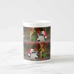 Porcelana Taza de Navidad, Pingüino, Feliz Navidad