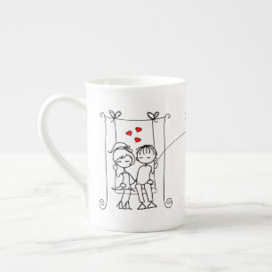 Porcelana taza de papel