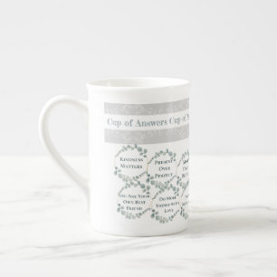 Porcelana Taza de Respuestas Citas de Amor Propio Uplifting