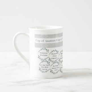 Porcelana Taza de Respuestas Citas de Amor Propio Uplifting