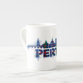 Porcelana Taza de tartán de Perth Escocia Escocesa