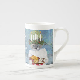 Porcelana Taza de té de Santa Lucía de los gatitos