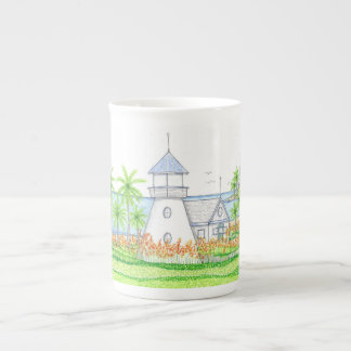 Porcelana Taza de Té del Faro Tropical