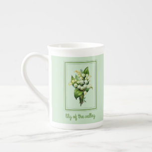 Porcelana Taza de té hermosa del lirio de los valles 10oz