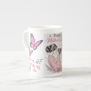 Porcelana Taza del Día de la Madre Mariposa Feliz