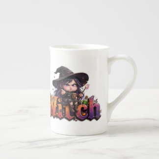 Porcelana Taza divertida de bruja gruñona de Halloween Taza