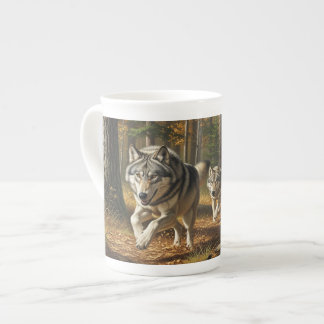 Porcelana Taza especial de lobo estilo 1