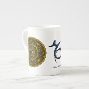 Porcelana Taza especial Mandala de Capricornio