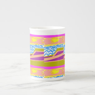 Porcelana Taza Especial Olas de Yate al Atardecer
