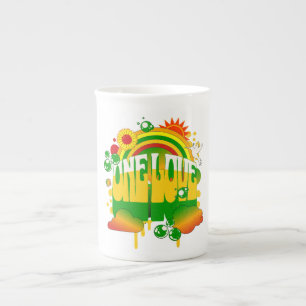 Porcelana Taza especial para té de hierbas One Love