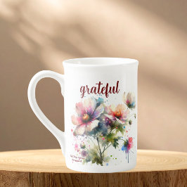 Porcelana Taza moderna de especialidad floral agradecida