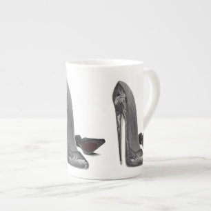 Porcelana Taza negra elegante de la especialidad del