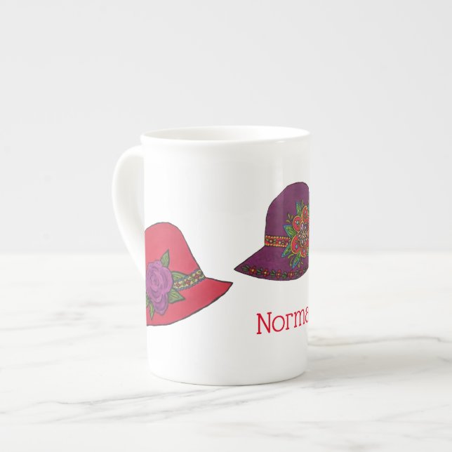 Porcelana Taza personalizada de Red Hat a modificar para (Izquierda)